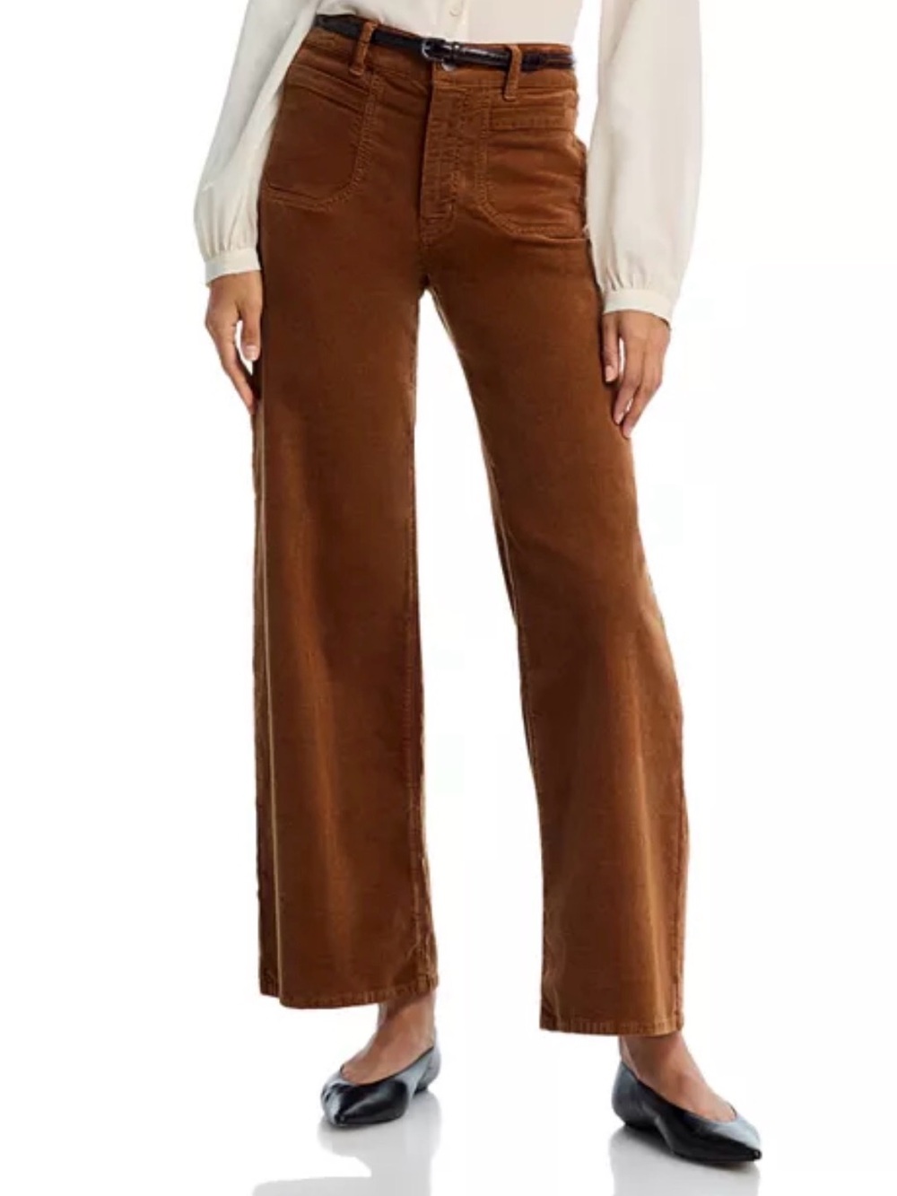 Frame Denim Women’s Wide Leg Pants in Brown Corduroy